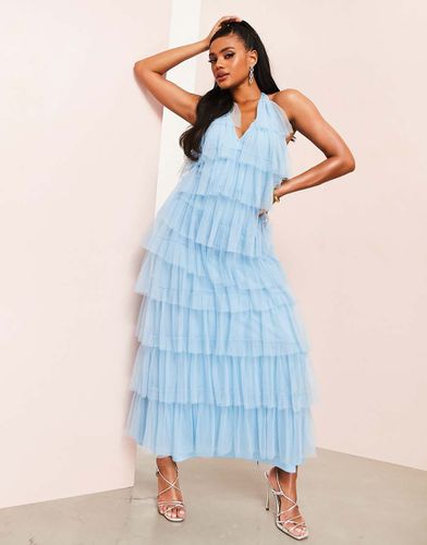 Robe longue en tulle volanté - Asos Luxe - Modalova