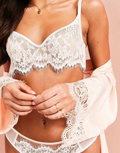 Soutien-gorge à armatures avec superposition en dentelle - Blush - Asos Luxe - Modalova