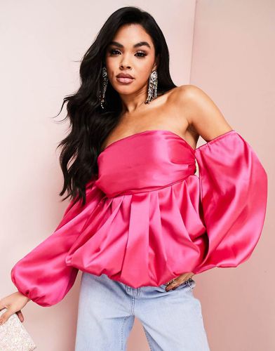 Top babydoll coupe boule en satin - Asos Luxe - Modalova