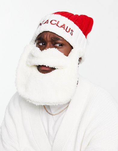Chapeau de Noël avec barbe du Père Noël amovible - Boardmans - Modalova