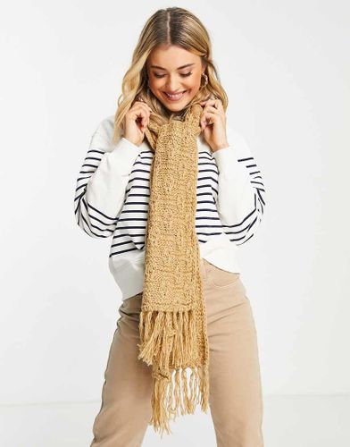 Écharpe en maille torsadée - Camel - Boardmans - Modalova