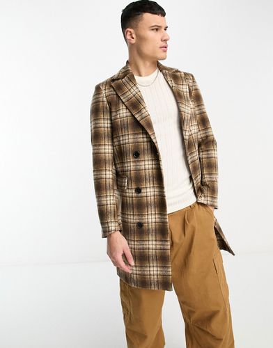Mikey - Manteau en laine à carreaux - Marron - Bolongaro Trevor - Modalova