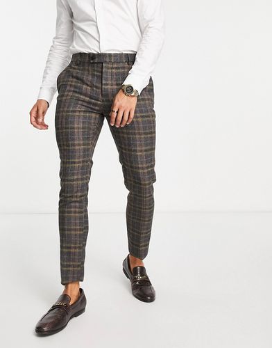Pantalon de costume skinny à carreaux - Gris - Bolongaro Trevor - Modalova