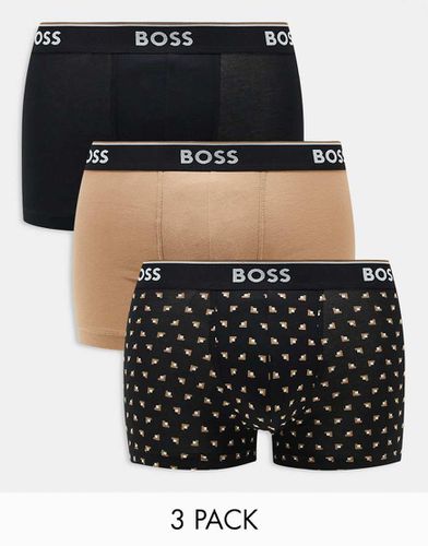 Power - Lot de 3 boxers - et à imprimé - Boss Bodywear - Modalova