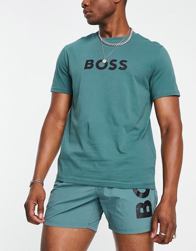 BOSS - Swimwear - T-shirt avec logo sur le devant - ouvert - BOSS Bodywear - Modalova