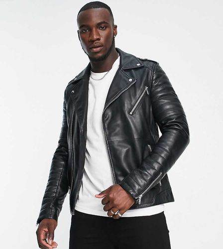 Barney's Originals Tall - Blouson en cuir style motard - Barneys Originals - Modalova