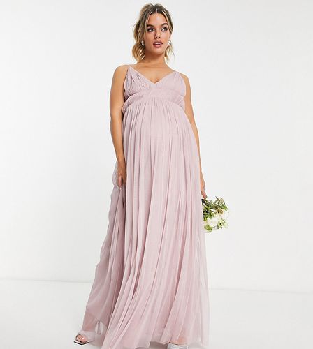 Robe longue de grossesse pour demoiselle d'honneur en tulle à superposition - glacé - Beauut - Modalova