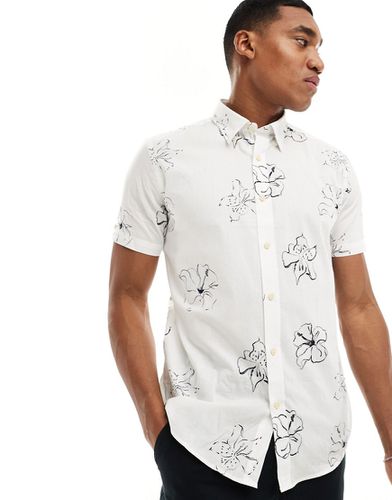 Chemise à manches courtes avec imprimé fleurs linéaire - Ben Sherman - Modalova