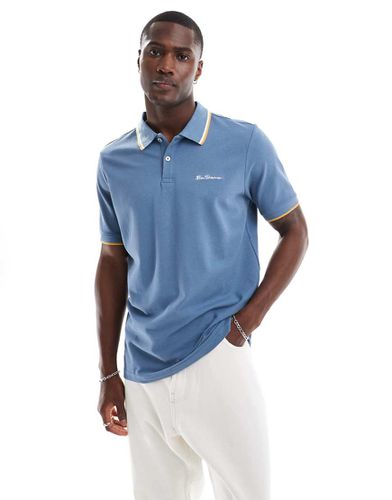 Polo à double liseré - Bleu foncé - Ben Sherman - Modalova