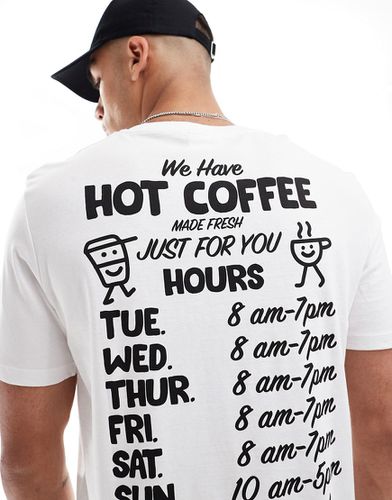 T-shirt avec imprimé Hot Coffee au dos - Bershka - Modalova