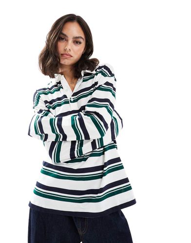 Top style rugby oversize à rayures - Bershka - Modalova