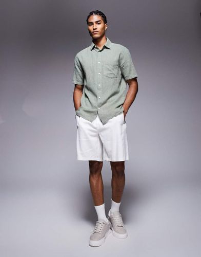 Bermuda ample en lin mlang - Bershka - Modalova