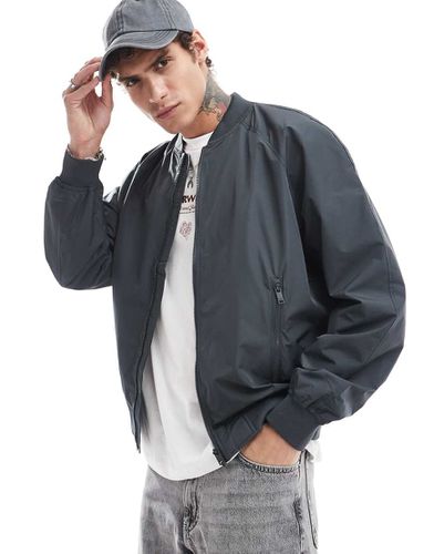 Bomber en nylon - Anthracite - Bershka - Modalova