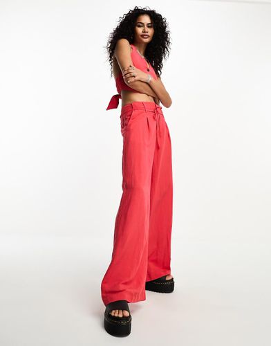 Pantalon d'ensemble ajusté à taille haute - Bershka - Modalova