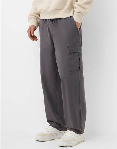 Pantalon droit - foncé - Bershka - Modalova