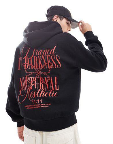 Sweat à capuche avec imprimé Darkness au dos - Bershka - Modalova