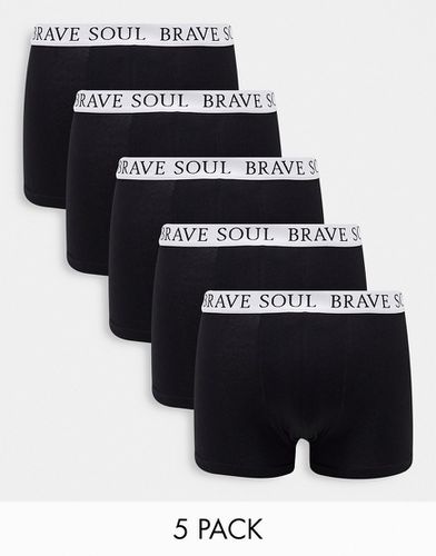 Lot de 5 boxers avec logo à la taille - Brave Soul - Modalova