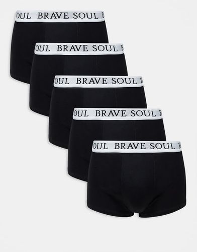 Lot de 5 boxers avec logo à la taille - Brave Soul - Modalova