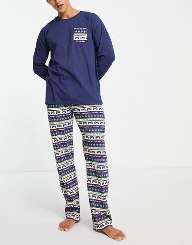 Pyjama long à motif jacquard - multicolore - Brave Soul - Modalova