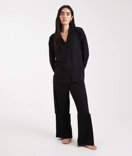 Pyjama ultra doux avec chemise boutonne et pantalon - Brave Soul - Modalova