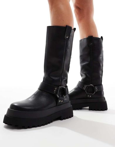 Bottes montantes style motard - Buffalo - Modalova