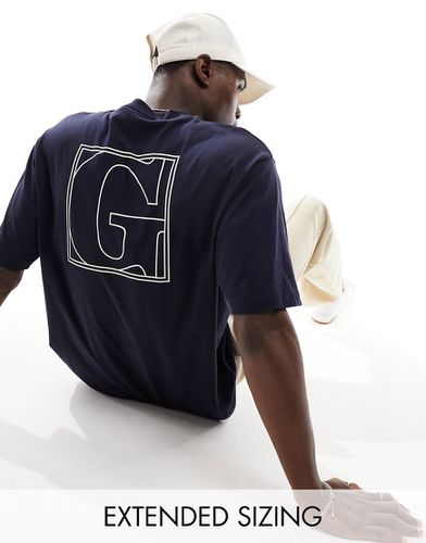 T-shirt décontracté à imprimé G encadré au dos - Gant - Modalova