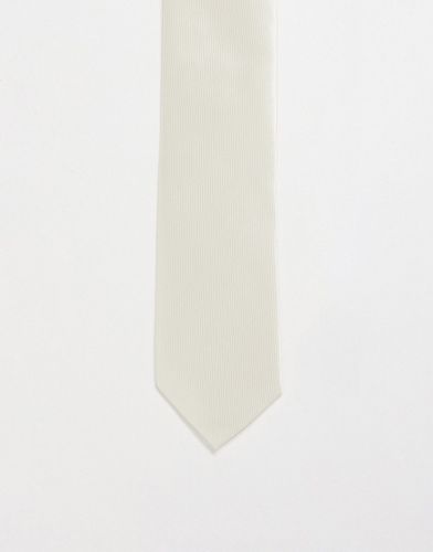 Cravate en tissu satiné - Écru - Gianni Feraud - Modalova