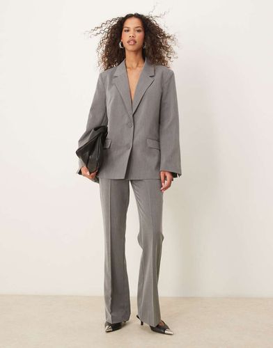 Pantalon de tailleur d'ensemble coupe évasée - chiné - Gina Tricot - Modalova