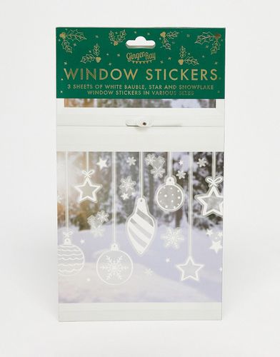Stickers autocollants pour fenêtre motif flocon de neige et boules - Ginger Ray - Modalova