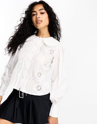 Blouse en broderie anglaise avec col - Glamorous - Modalova