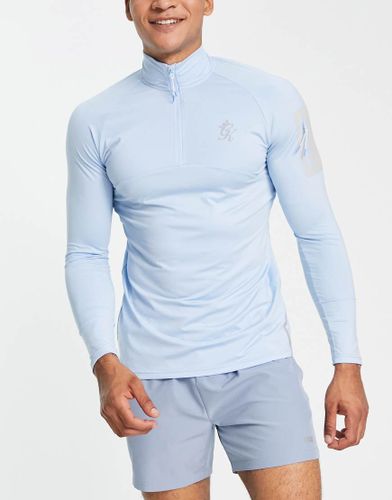Flex - Top manches longues à col zippé avec poche sur la manche - pâle - Gym King - Modalova