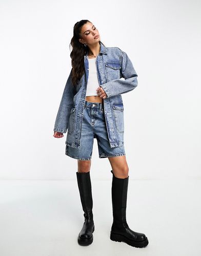 Natalia - Chemise en jean oversize nouée à la taille - délavé - Don't Think Twice - Modalova