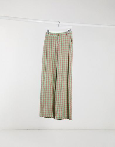 Pantalon taille haute coupe décontractée à carreaux - Daisy Street - Modalova