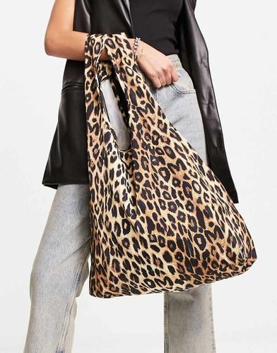 Cabas en polyester à imprimé léopard - Damson Madder - Modalova