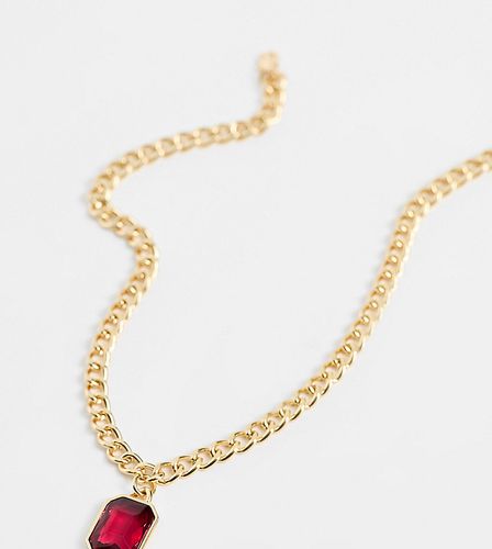 Collier avec gros pendentif rose - Designb London - Modalova