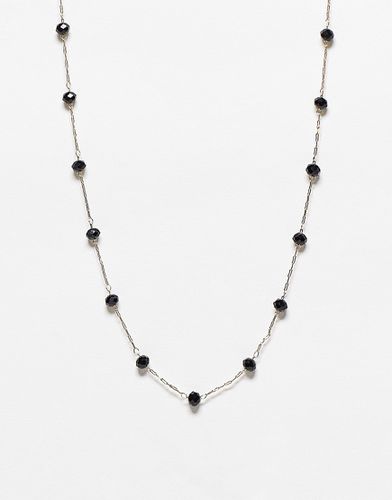 Collier en maille style pointillé avec cristaux noirs - Designb London - Modalova