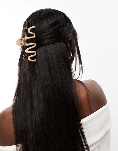 Pince à cheveux irrégulière en métal - Beige - Designb London - Modalova