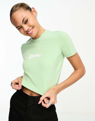 Mayetta - T-shirt crop top effet rétréci avec logo au centre - calme - Dickies - Modalova