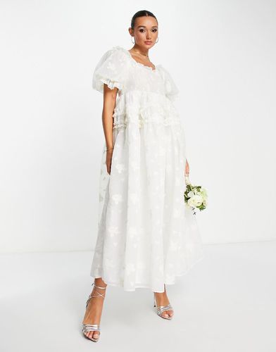 Dream - Robe longue de mariée en organza avec manches bouffantes - fleuri - Sister Jane - Modalova