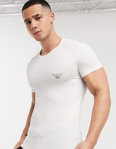 Loungewear - T-shirt confort avec logo texte - Emporio Armani - Modalova