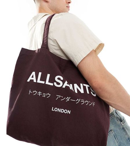 Exclusivité ASOS - Underground - Tote bag - Bordeaux - Allsaints - Modalova