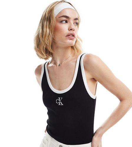 Exclusivité ASOS - - Body à bords contrastants et logo - Calvin Klein Jeans - Modalova