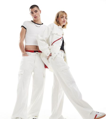 Exclusivité ASOS - - Jean cargo ample d'ensemble style années 90 - Délavage - Calvin Klein Jeans - Modalova