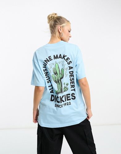 Exclusivité ASOS - Badger Mountain - T-shirt avec imprimé cactus au dos - ciel - Dickies - Modalova