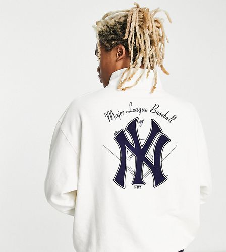 Exclusivité ASOS - - New York Yankees - Sweat-shirt floqué à demi-fermeture éclair - cassé - New Era - Modalova