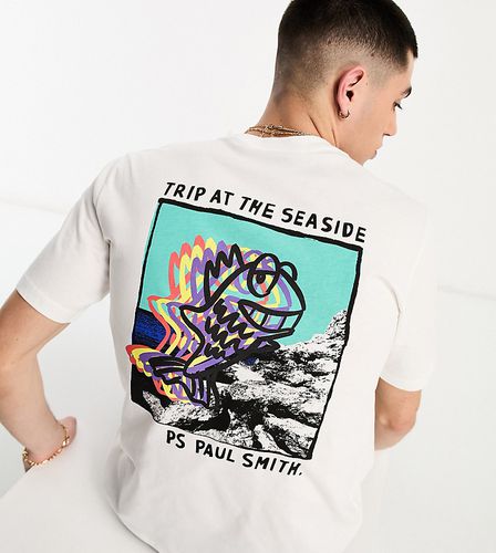 Exclusivité ASOS - - T-shirt avec imprimé bord de mer au dos - Ps Paul Smith - Modalova