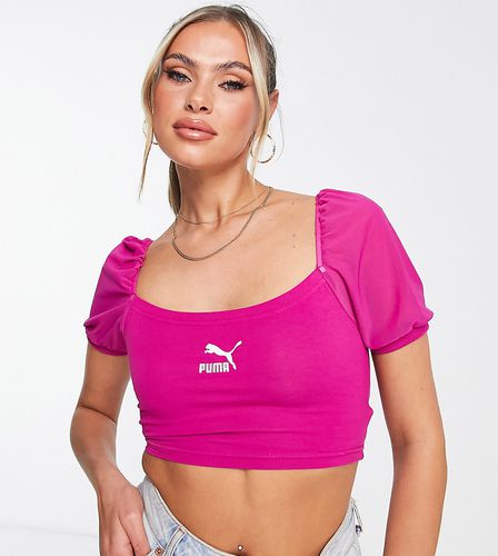 Exclusivité ASOS - - Crop top en organza à manches bouffantes - Puma - Modalova