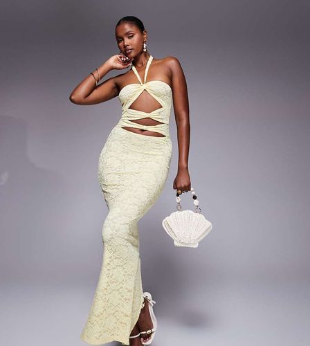 Exclusivit - Robe longue dos nu  dcoupe en dentelle - Murci - Modalova