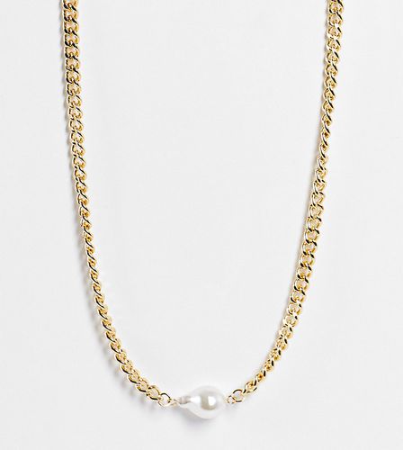 Collier chaîne avec pendentif à fausse perle - FADED FUTURE - Modalova