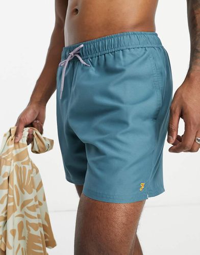 Colbert - Short de bain uni - Vert indigo - Farah - Modalova